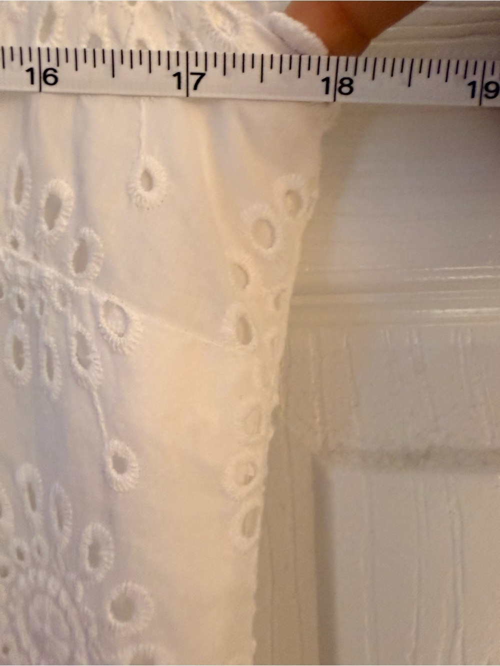 On 34th Classic White Eyelet Midi Dress for Women - Picture 7 of 8